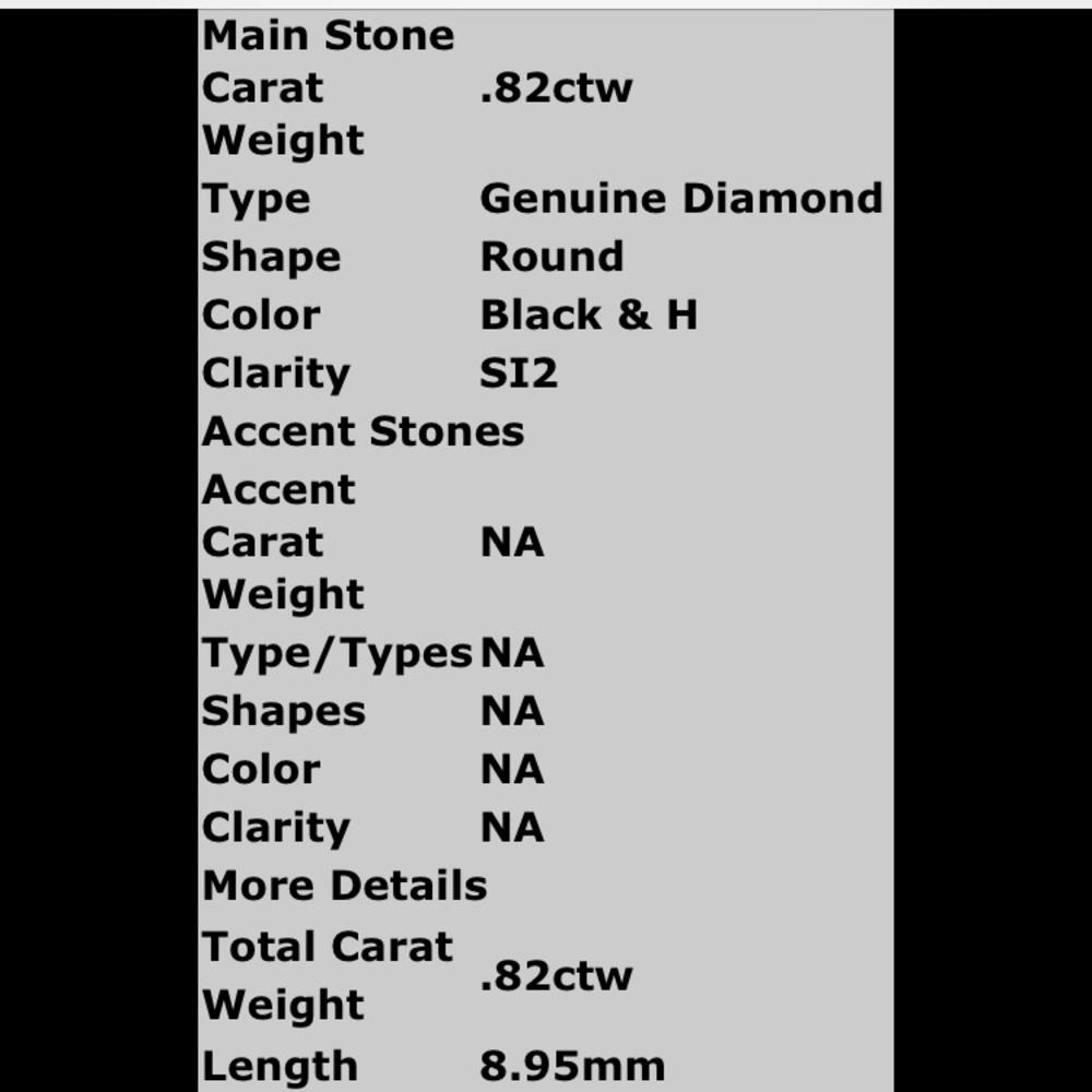 ❌❌❌SOLD ❌❌❌10 KT AND STERLING .82 CTW DIAMOND - Picture 7 of 8